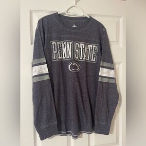 Penn State Blue Long Sleeve Shirt.  Size Large.  White stitching.